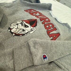 Champion Georiga sweatshirt literally my favorite and cut out neck